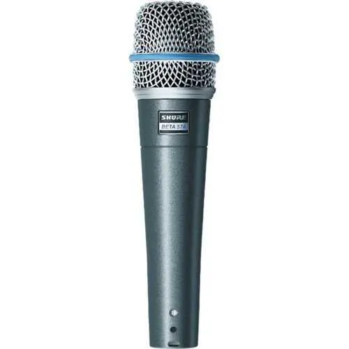 Shure BETA 57A Dynamic Instrument Microphone with Steel Mesh Grille Shock Mount and Neodymium Magnet