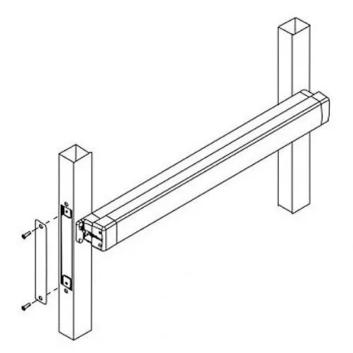 Adams Rite BFK-MS1850-10-628 MS Series Blank Flat Aluminum Faceplate Kit, Clear Finish