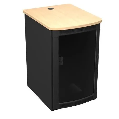 Middle Atlantic BGR-19SA27MDK-E1 Rolling Presentation Rack with Kensington Maple Top, TAA Compliant