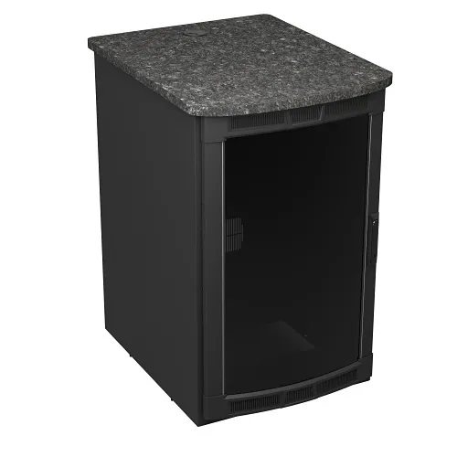 Middle Atlantic BGR-25SA27MDK-E2 BGR Rolling Presentation Rack with Midnight Stone Top, 31.35" Depth, 25U