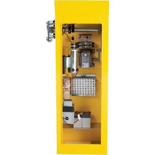 Linear BGU-D-14-211 BGU-D Series 1/2 HP Barrier Gate Operator with DC Battery Backup & 14 ft. Wood Arm, Yellow
