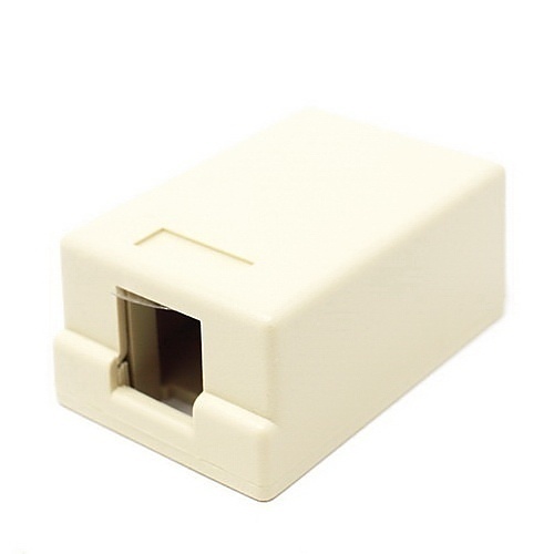 Dynacom 10600-SB1-IV Surface Mounting Box, 1-Port, Ivory
