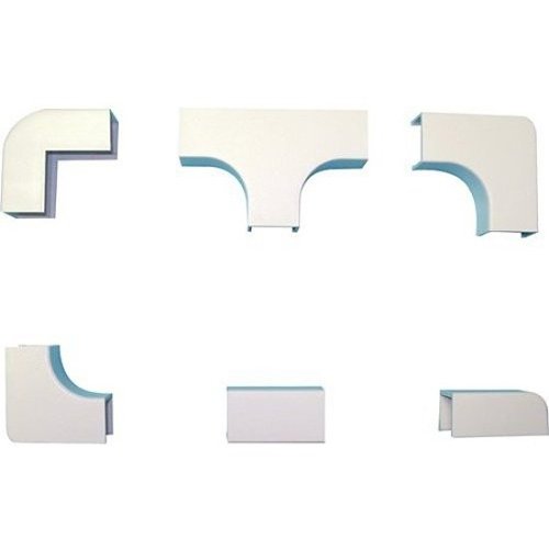 GRI E-Z 58 COM-W Duct Raceway Combo Pack, White, 12-Piece, Includes (2) Inside Corner, (2) Outside Corner, (2) Splice/Coupling, (2) Right Angle, (2) Tee and (2) End Cap