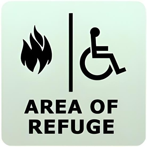 Alpha RSN7046 Lumin Braille Wall Sign, 8" x 8"