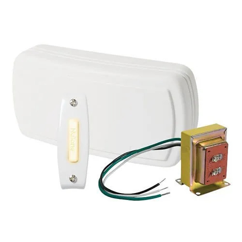 NuTone BK115LWH Builder Kit Doorbell with Lighted Push Button