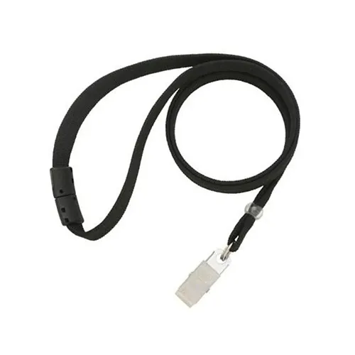 Brady ID BL-34C-BLACK Breakaway Lanyard with Clip, Black