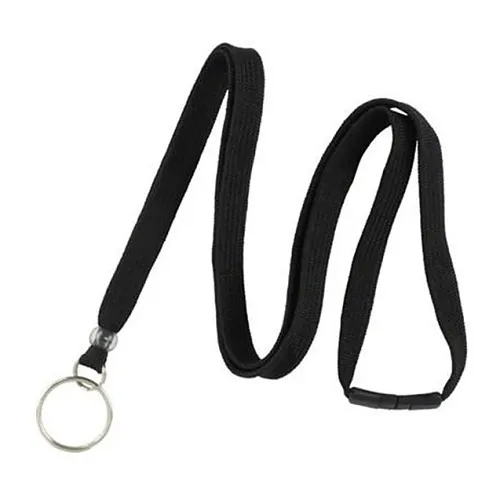Brady ID BL-34R-BLK ID Card and Badge Holder, Break Lany with Spl Key Ring, Black