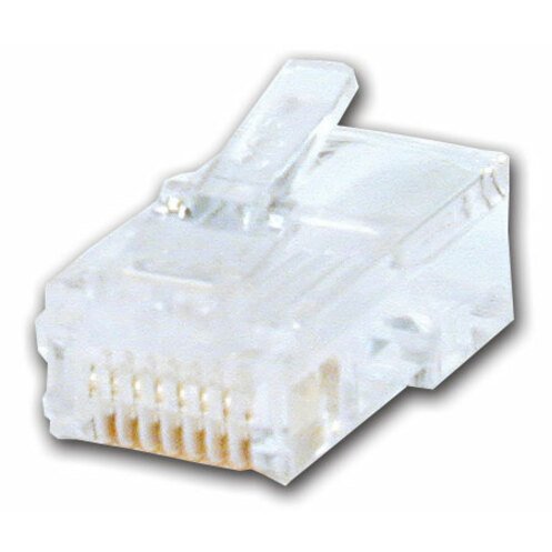Comprehensive RJ45P-6 RJ45 Cat Male Connector 50U, Gold Plated