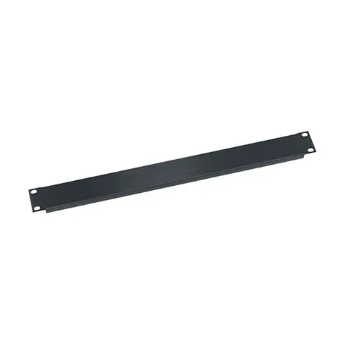 Middle Atlantic BL1 Flanged Aluminum Rack Blank Panel, 1U RMS, Black Brushed and Anodized