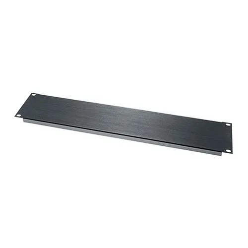 Middle Atlantic BL2 Flanged Aluminum Rack Blank Panel, 2U RMS, Black Brushed and Anodized