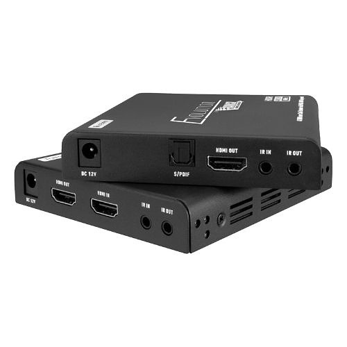 Evolution EVEX4K70 4K HDMI Extender with Digital Audio Breakout, HDMI Loop-out, IR and PoE