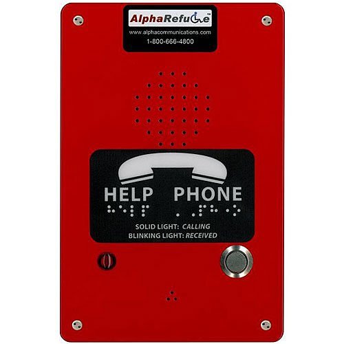 Alpha RCB2400R PBX Refuge Call Box for AlphaRefuge 2400 Series, Red