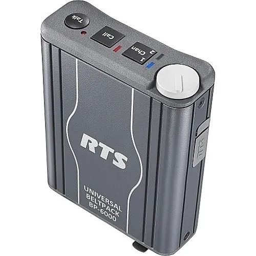 RTS BP6000 A4M RTS 2-Channel Portable Universal Beltpack with Mode-Sensing System Configuration, 4-Pin Male XLR Headset Connector