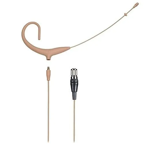 Audio-Technica BP892XCH-TH Wireless MicroSet Omnidirectional Condenser Headworn Microphone, 55" (1.4m) Permanently Attached Miniature Cable, Beige