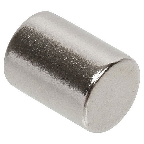 Nascom MN3750 NdFeB Grade N35 Nickel Plated Magnet, D3/8" L1/2", Silver