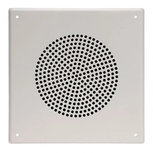 Quam BS8VP 8" Square Stud-Mount Vandal-Resistant Baffle, White Powder Finish