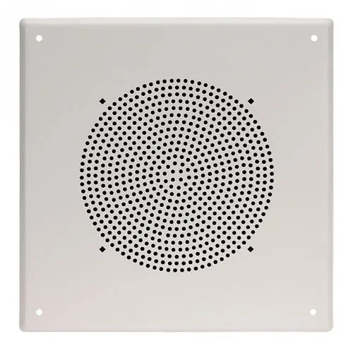 Quam BS8W 8" Square Screw-Mount Ceiling Speaker Baffle, White Powder Finish