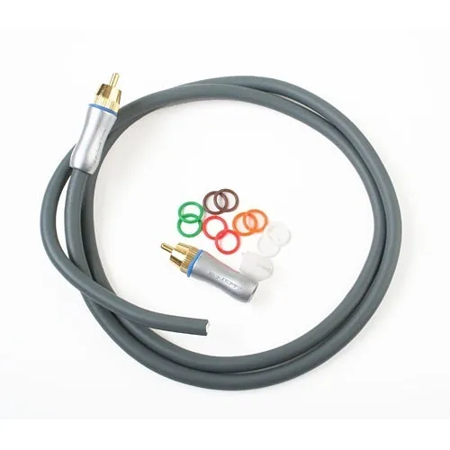 Binary BT-1ENDZ-RCA-1 1ENDZ RG6 Cable with Tool-less RCA , 1m (3.28')