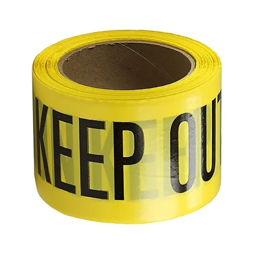 Dottie BT13X3 Sign, Decal and Barricade Tape, 3" 300' Yellow Barricade Tape, Caution Keep Out