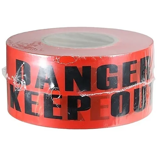 Dottie BT49 3-Inch by 1000-Foot Red Barricade Tape, 'DANGER KEEP OUT'