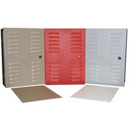Mier BW-100B Indoor Enclosure with Louvers in Door and Lock, 11"x15"x 4", Beige