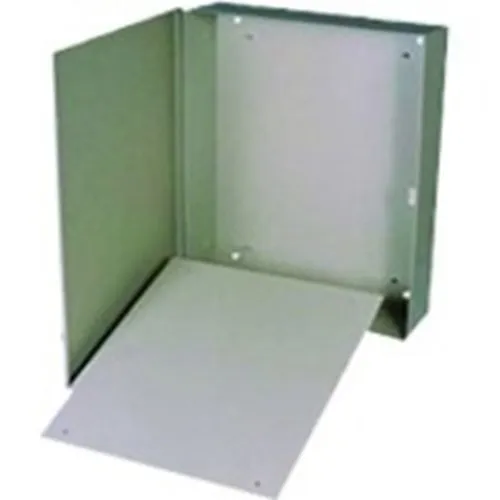 Mier BW-106BPGUL Indoor Electrical Enclosure with 14-Gauge Removable White Back Panel, 12"x12"x4", UL Listed, Gray