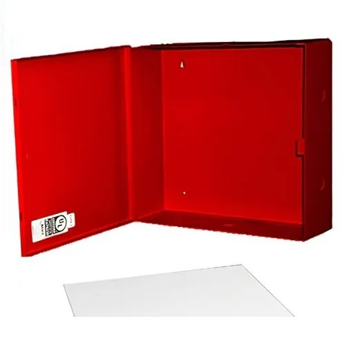 Mier BW-106BPRUL Indoor Electrical Enclosure with 14-Gauge Removable White Back Panel, 12"x12"x4", UL Listed, Red