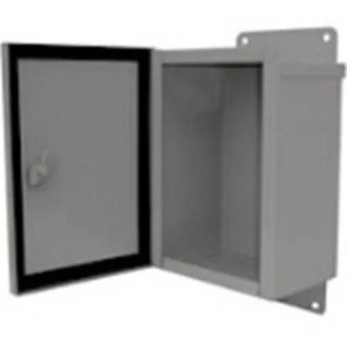 Mier BW-120 Outdoor Enclosure with Rain Shield, Gasket, and Turn Latch, 6" 8" 4", Gray