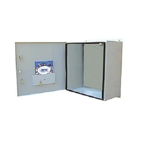 Mier BW-124BPSS NEMA 4 Outdoor Enclosure, 24"W x 24"H x 12"D, Stainless Steel with Removable Back Panel