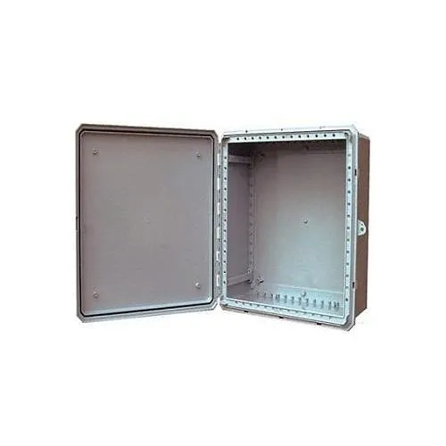 Mier BW-20168-3P Stainless Latch Series Standard Door Enclosure with Locking 3-Point Handle, 20x16x8", Gray