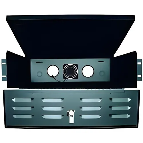 Mier BW-235 Fan-Ventilated NVR / DVR / CPU Lockbox, Indoor, NEMA 1, Rack Mount, 17.73 x 5.1 x 24", Black