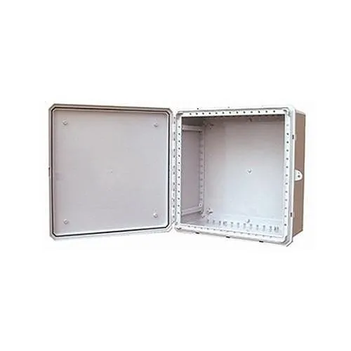Mier BW-242410-QT BW Series Polycarbonate Electrical Enclosure with Quarter‑Turn Latches, 24 x 24 x 10", Gray