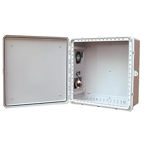 Mier BW-242410ACE ACE Series Temperature Controlled Enclosure with 800 BTU AC Unit, 24"W x 24"H x 10"D, NEMA4, Polycarbonate, Non-Metallic Enclosure
