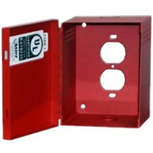 Mier BW-375RUL Transformer Cover with Hinged Screw, UL Listed, Red