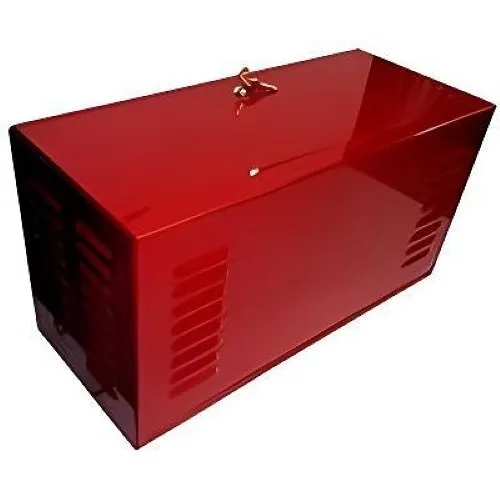Mier BW-BATTBOX22G Specialty Metal Cover Enclosure, 22x10x10", Red