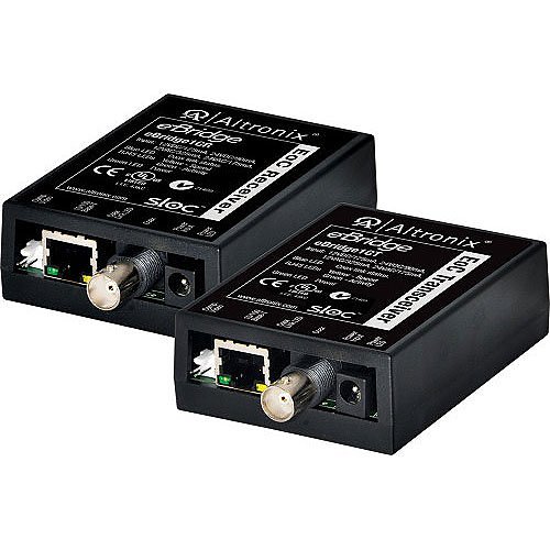 Altronix eBridge1CRT EoC Single-Port Adapter Kit, 25Mbps, Simultaneous Composite Video