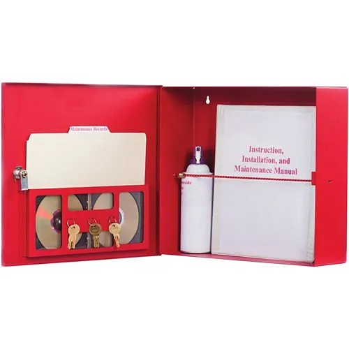 Mier BW-DOCBOX Document Box with (3)Label, 15" 13" 4", Red