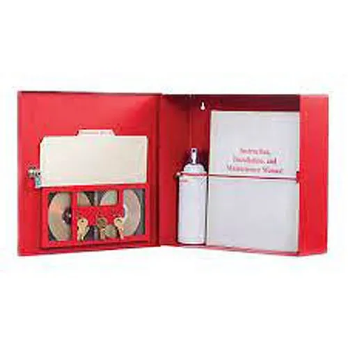 Mier BW-DOCBOX2 Document Box with 3 Labels, 11" W x 15" H x 4" D, Red