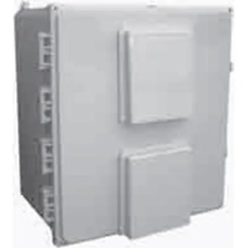 Mier BW-FC181610 NEMA Type 3R Outdoor Polycarbonate Electrical Enclosure with Thermostat and Fan, 18" 16" 10", Clear Door, Gray