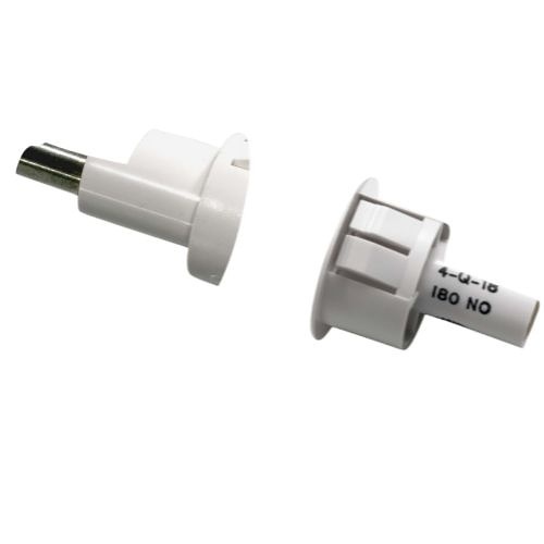 GRI 180-12WG 180 Series 3/4" Steel Door Recessed Switch Set, Wide Gap, 10W, 200VDC, 0.40 Amp, Closed Loop, N/O, A, and U.L. 10C Fire Rated, White