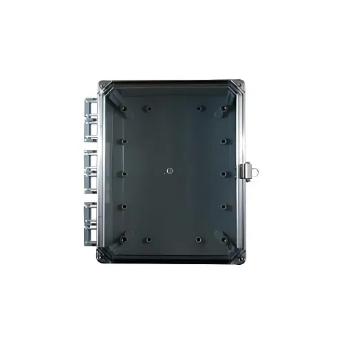 Mier BW-SL1084C Electrical Enclosure with Clear Door, NEMA Rated Outdoor 10" H x 8" W x 4" D, Polycarbonate, Gray