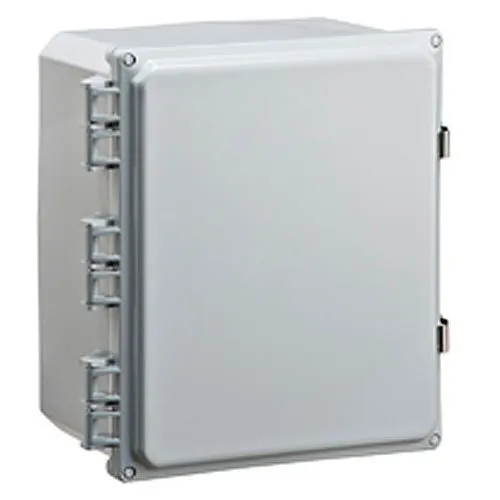 Mier BW-SL12106 NEMA Rated Outdoor Polycarbonate Electrical Enclosure, UL Listed, Solid Door, 12" 10" 6", Gray