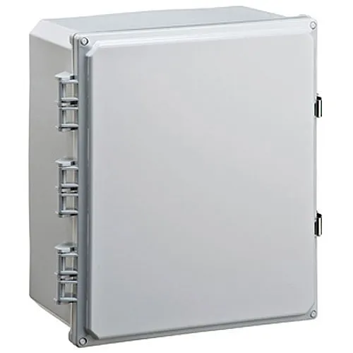 Mier BW-SL14126 NEMA Rated Polycarbonate Electrical Enclosure, Stainless Latch, 14" 12" 6", Gray