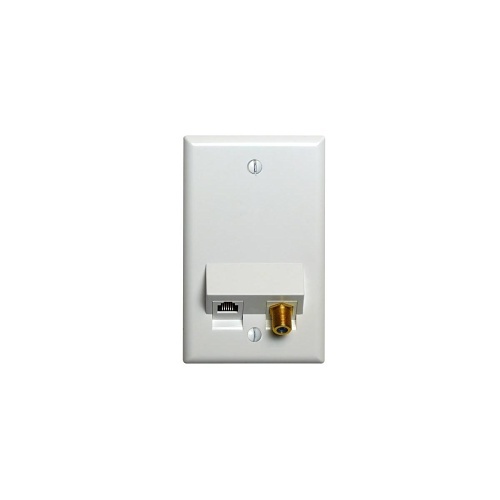 Primex 125-0984-WT Wall Plate, White Angled, Two Ports