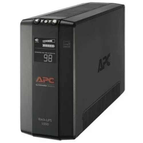 APC BX1000M Back-UPS 1000, 1000VA, 120V, Compact Tower, AVR, LCD, NEMA Outlets, 4-Surge