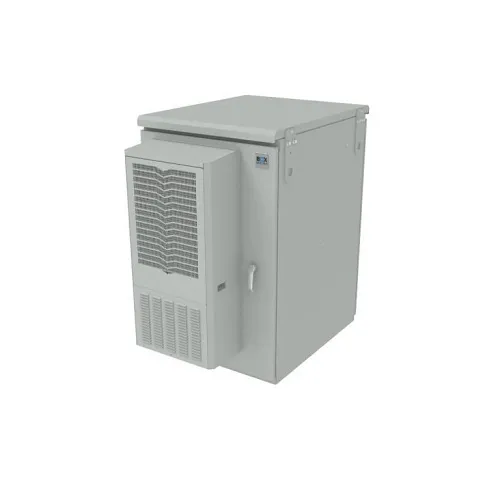 Great Lakes BXSB04-24U32-GY-00-AC010-115 Single Bay Cabinet with AC Unit, 1000 BTU/h, 115V, 50/60 Hz, NEMA Type 4, 24U Height, 32" Depth