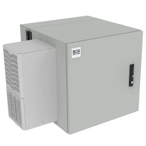 Great Lakes BXWM04-11U26-GY-SH-AC010 Double Swing Wall Mount Enclosure, 11U, 26" D, NEMA 4, Gray