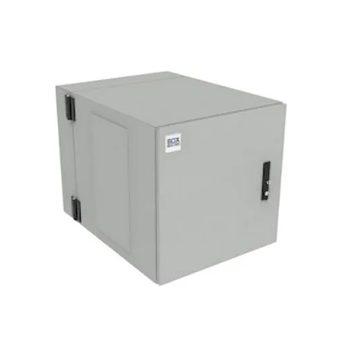 Great Lakes BXWM04-11U26-GY-SH-FFKN4 Double Swing Wall Mount, NEMA 4, Outdoor, 11U, 26" Depth, Fan/filter/shroud, Gray