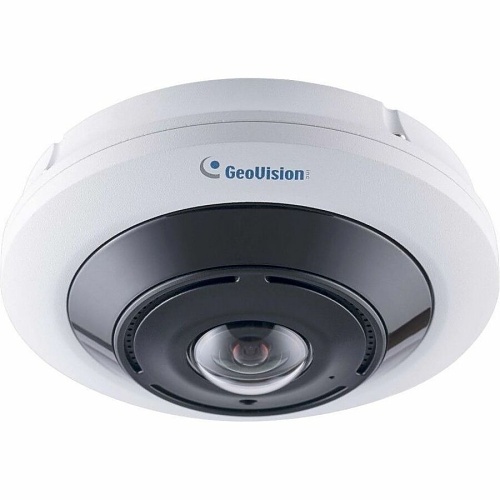 GeoVision 125-RFER127-0010 GV-R Series 12MP Super Low Lux Fisheye IP Camera, H.265 IR WDR, IP66, White