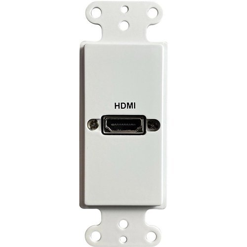 Comprehensive WPD-HD1-AW Single Gang Pass-Through Decorative Wall Plate with 4" HDMI Female Pigtail, White